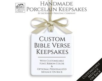 Adorno de bautismo, regalo de graduación cristiana, versículo bíblico personalizado, boda, recuerdo, confirmación, primera comunión, aniversario, personalizado