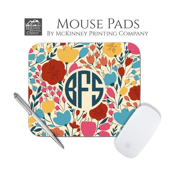 Monogram Mouse Pad Etsy