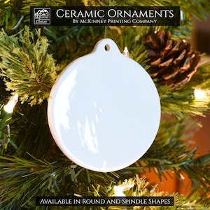 Wholesale Sublimation Ceramic Ornament with Gold String 2 Sides Printa –  PYD LIFE