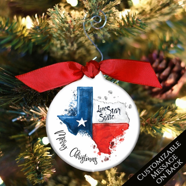 Texas Christmas, Texas Ornament, Texas State, Texas Silhouette, Texas Decor, Secret Santa, Stocking Stuffer, Tree, Custom, Personalize, Gift