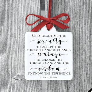 Serenity Prayer, Alcoholics Anonymous, Recovery Gifts, Quotes About Life, Inspirational, Christian Gift, Retirement, Personalized, Custom