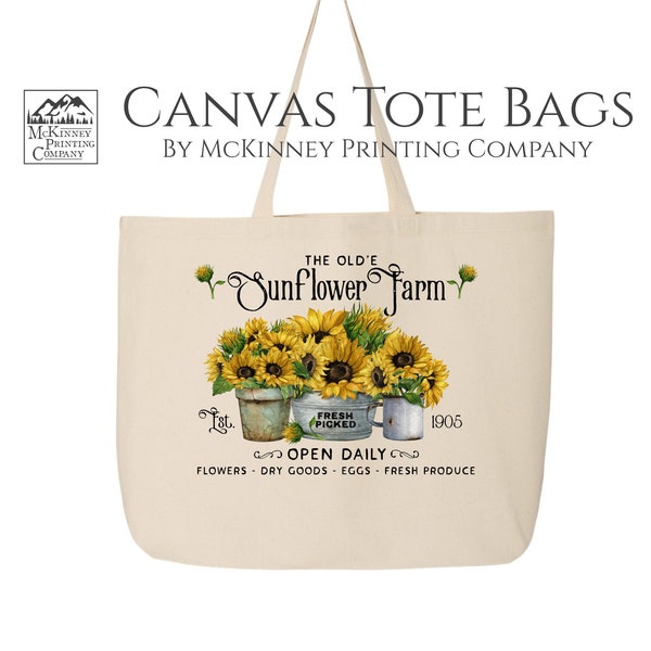 Sunflower Tote, Cute Canvas Tote Bag, Grocery, Reusable, Shopping, Large Canvas Tote Bag, Canvas Tote Bag with Zipper, Fabric Shoulder Bag