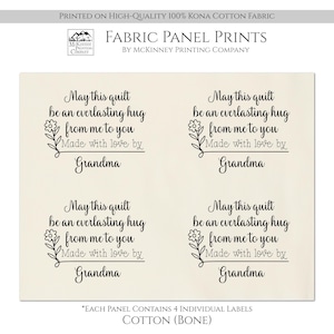Quilt Labels, Quilt Labels Personalized, Flower, Custom Quilt Labels, Quilt Labels Personalized, Small Print Fabric, Cotton, Quilting, Quilt
