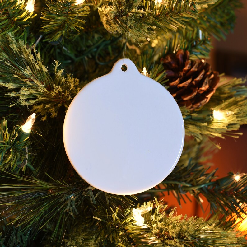 Blank Ornaments Ceramic Porcelain Christmas Ornaments Etsy