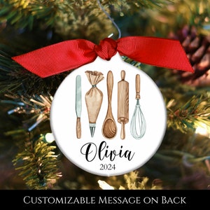 Baking Ornament, Pastry Chef, Chef Ornament, Cooking, Cook, Baker, Gift for Baker, Christmas Ornament, Grandma, Mom, Custom, Personalized