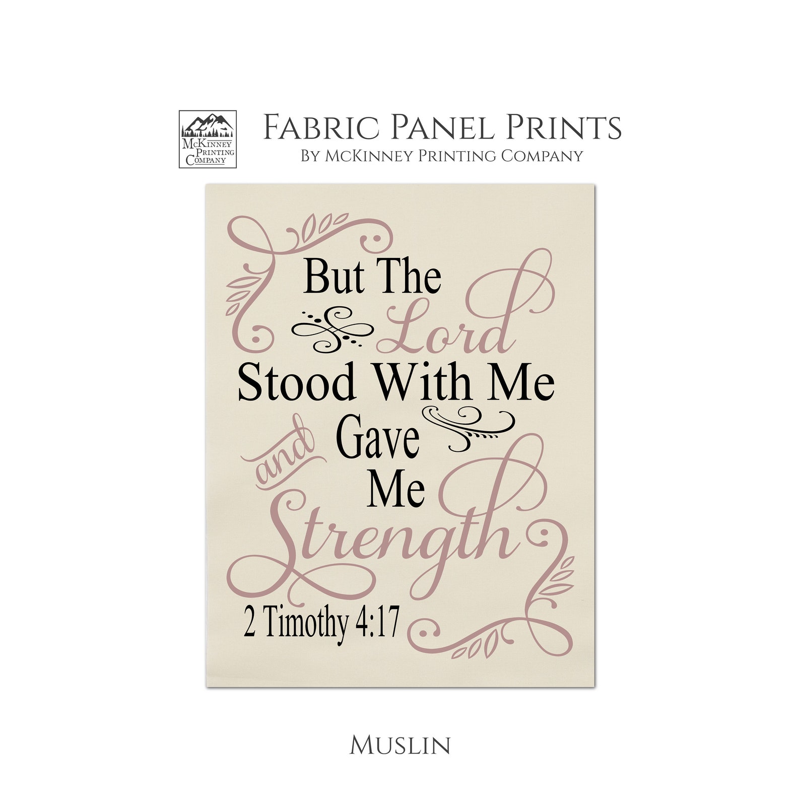 2 Timothy 417 Bible Verse Large Print Fabric Fabric Panel Etsy