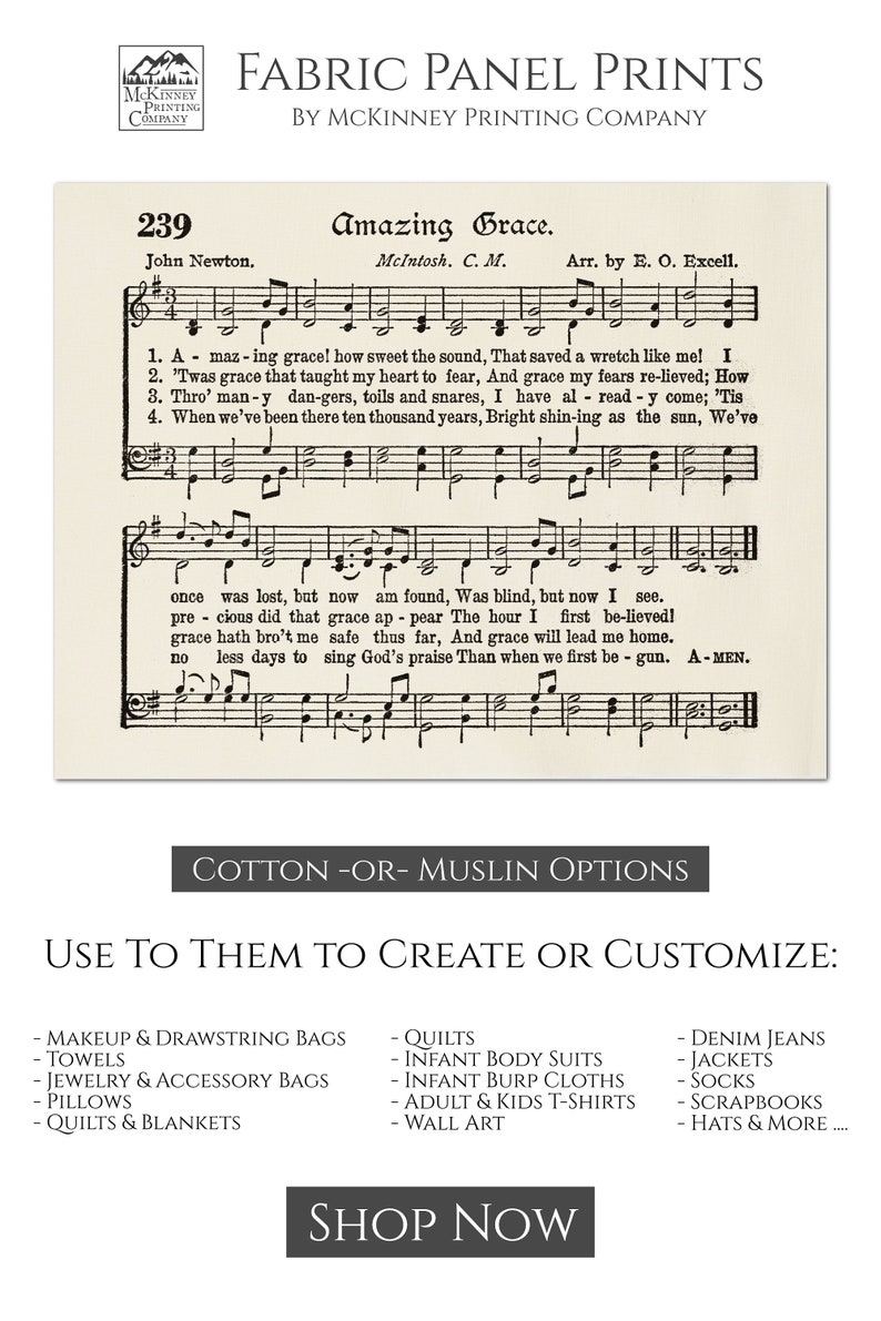 Puede incluir: Una impresi&oacute;n de partitura vintage del himno "Amazing Grace" de John Newton. La m&uacute;sica est&aacute; impresa en tinta negra sobre un fondo crema. El t&iacute;tulo es "Amazing Grace" con el nombre del compositor, John Newton, y el nombre del arreglista, E.O. Excell, impreso debajo. La partitura est&aacute; enmarcada por un borde negro. El texto debajo de la m&uacute;sica dice "Once was lost, but now am found, Was blind, but now I see."