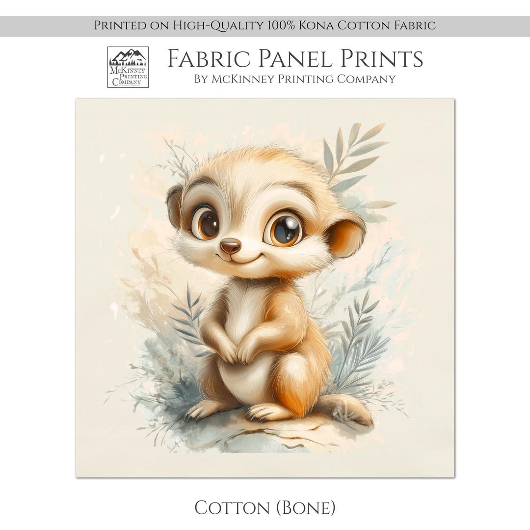 Baby Fabric Panels, Meerkat, Sewing, Jungle, Animal, Woodland, Large ...