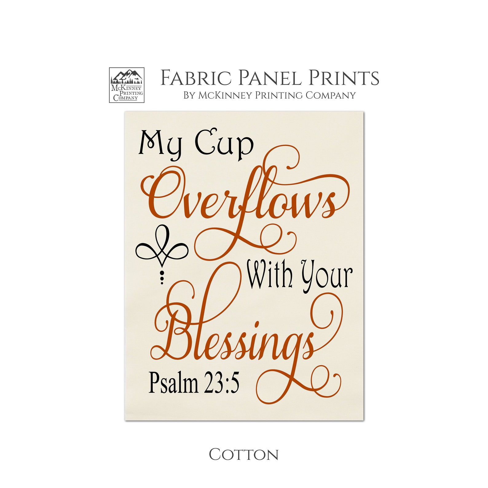 Psalm 23 235 Bible Verse Large Print Fabric Fabric Panel Etsy
