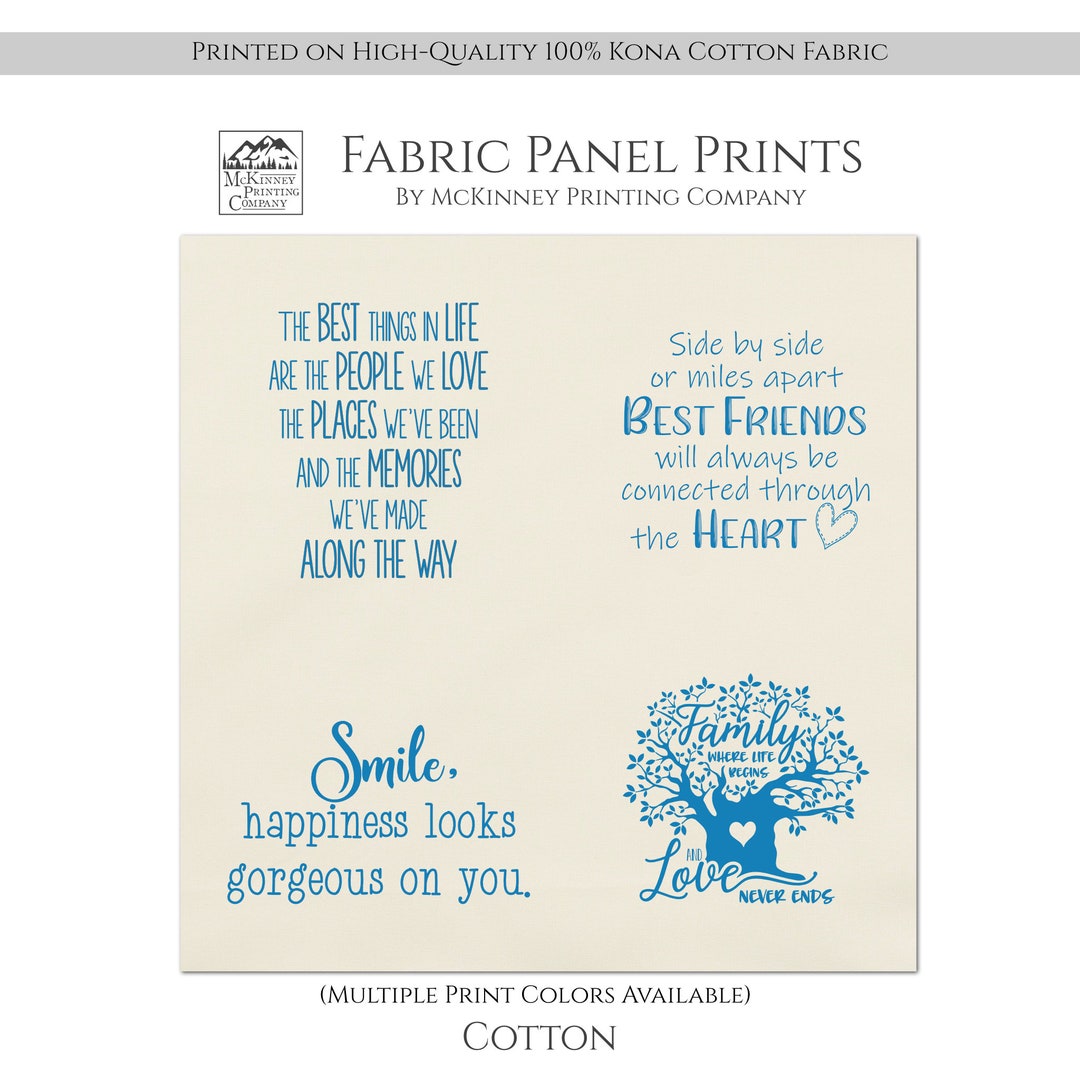 Quilt Labels, Mug Rugs, Fabric Panel, Custom Quilt Labels, Small Print ...