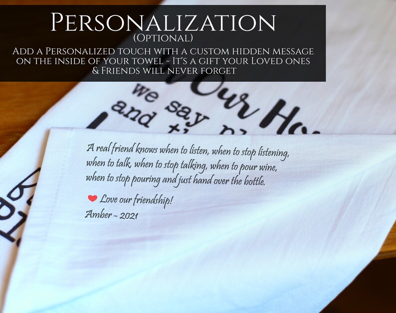 Funny Kitchen Towels Flour Sack Custom Farmhouse Kitchen Cute Coworker Gift Funny Tea Towels Personalized Housewarming Funny