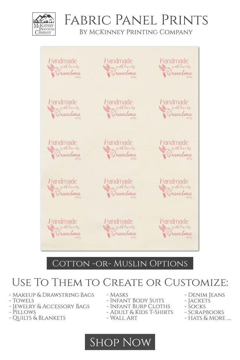 Handmade Rug Label Quilt Label, Fabric Labels, Sewing Labels for Handmade Items ...