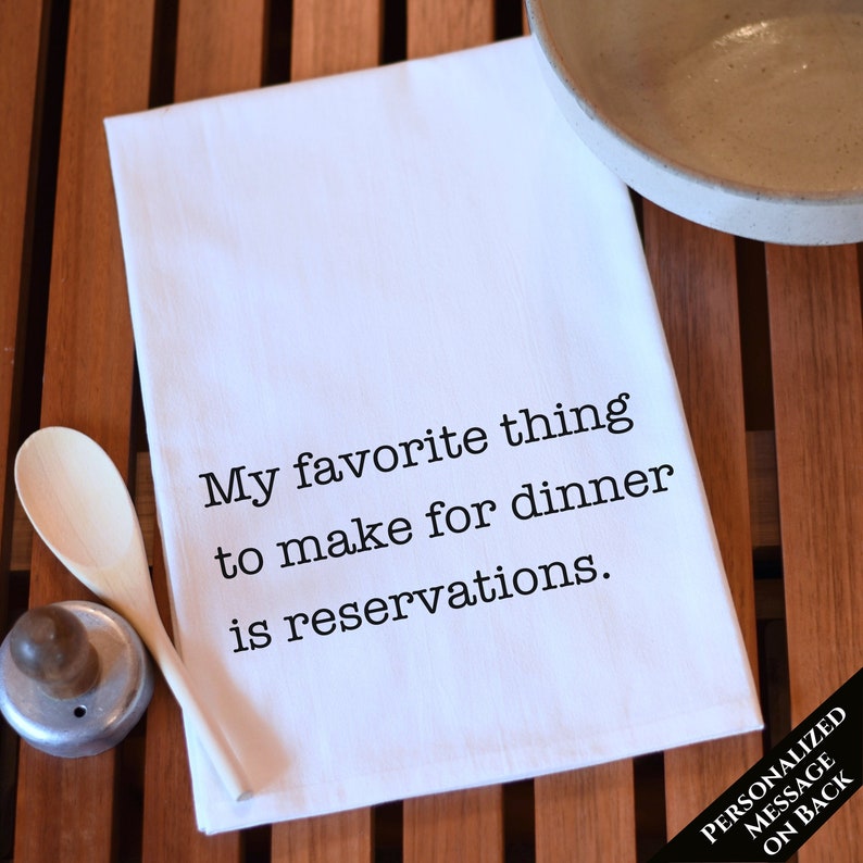 Funny Kitchen Towels Flour Sack Custom Farmhouse Kitchen Cute Coworker Gift Funny Tea Towels Personalized Housewarming Funny
