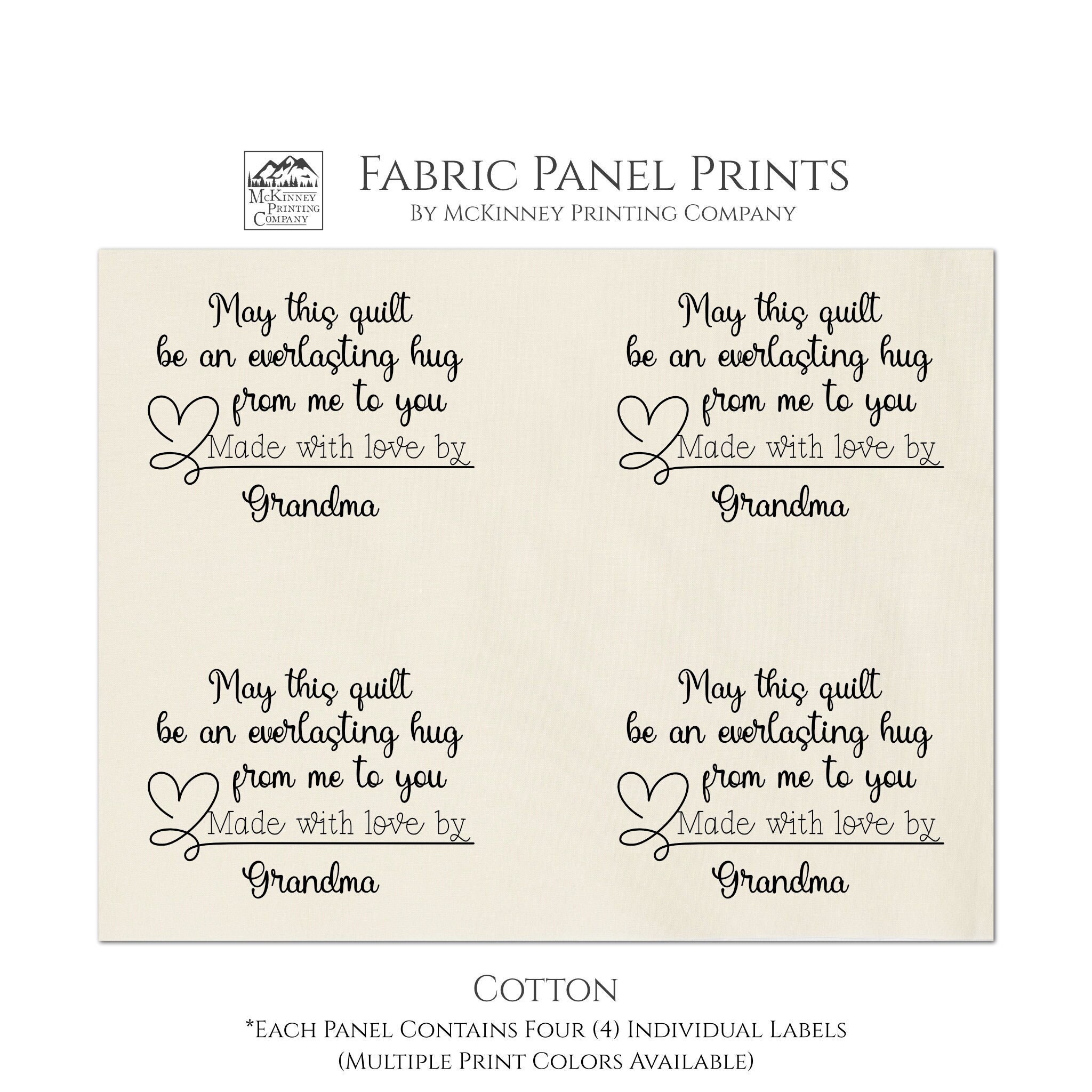 June Tailor 8.5 x 11 White Iron On Personalized Quilt Label Fabric  Sheets, 2Ct 