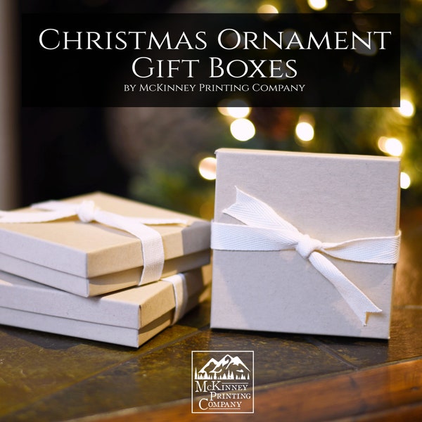 Kraft Gift Box, Christmas Ornament, Groomsman Gift Box, Best Man, Best Friend, Wedding, Bridesmaid, Sympathy, Jewelry, Recycled, Engagement