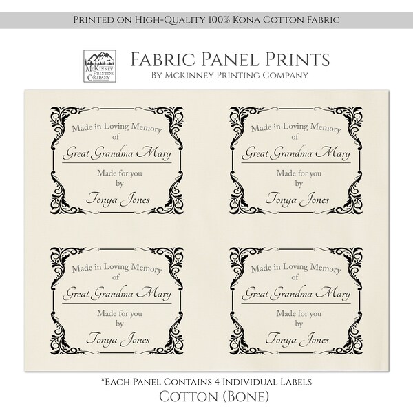 Personalized in Memory of Labels - Etsy