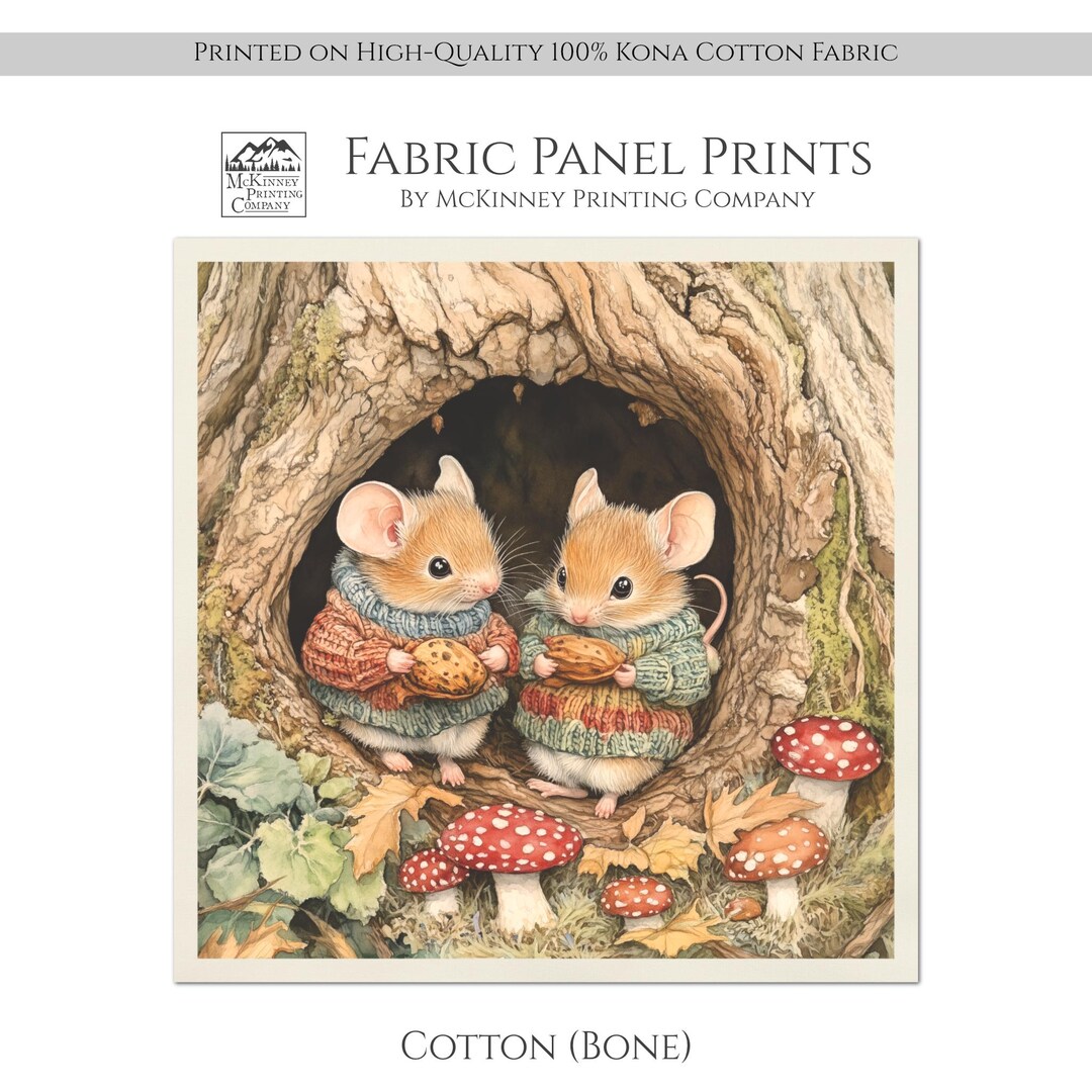 Beatrix Potter Fabric, Mouse Fabric, Baby Fabric Panels, Mice, Nursery ...