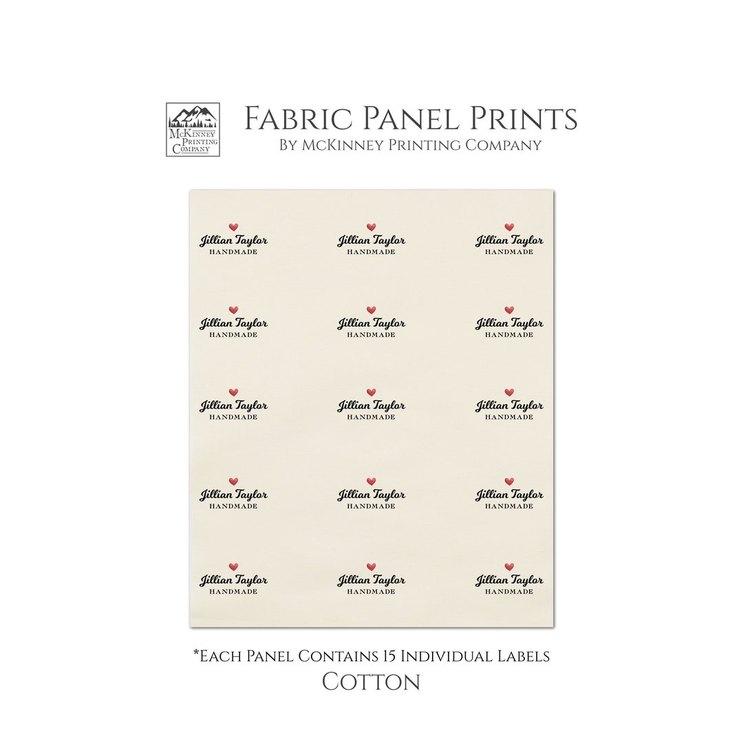 Fabric Rug Label Custom Fabric Labels, Sewing Labels, Quilt Labels, Personalized Quilt ...