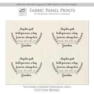 Quilt Labels, Quilt Labels Personalized, Flower, Custom Quilt Labels, Quilt Labels Personalized, Small Print Fabric, Cotton, Quilting, Quilt