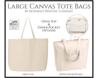 Large Canvas Tote Bag Canvas Tote Bag With Zipper Blank Canvas