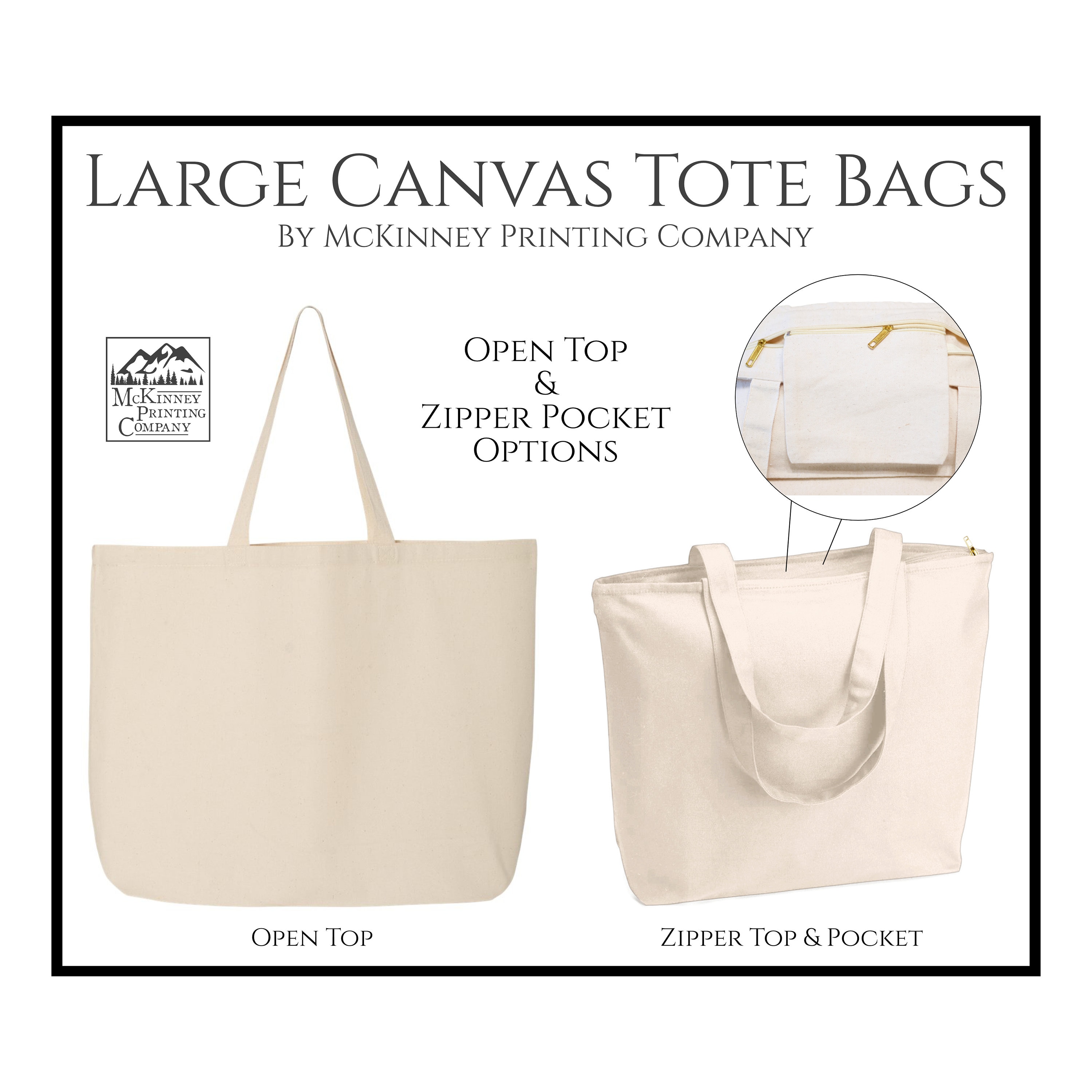 Polyester Canvas Sublimation Tote Bags Choose Your Size: 12.5 X 14 or 15.75  X 16. Sublimate on One or Both Sides 