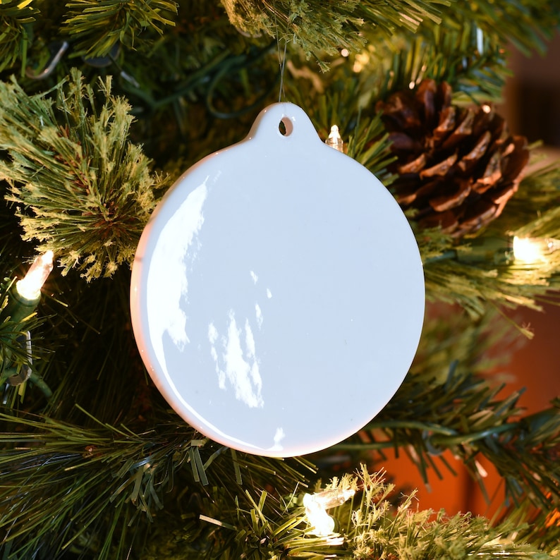 Blank Ornaments Ceramic Porcelain Christmas Ornaments | Etsy