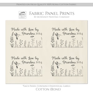 Quilt Labels, Personalized Quilt Labels, Custom Quilt Labels, Quilt Labels Personalized, Small Print Fabric, Cotton, Crafts, Quilting, Quilt