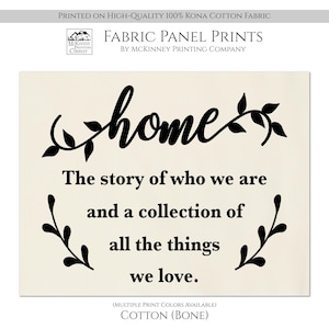 Quotes About Life, Family Fabric, Family Blanket, Wall Art, Large Print Fabric, Fabric Panel, Block Print Fabric, Cotton, Quilting, Quilt