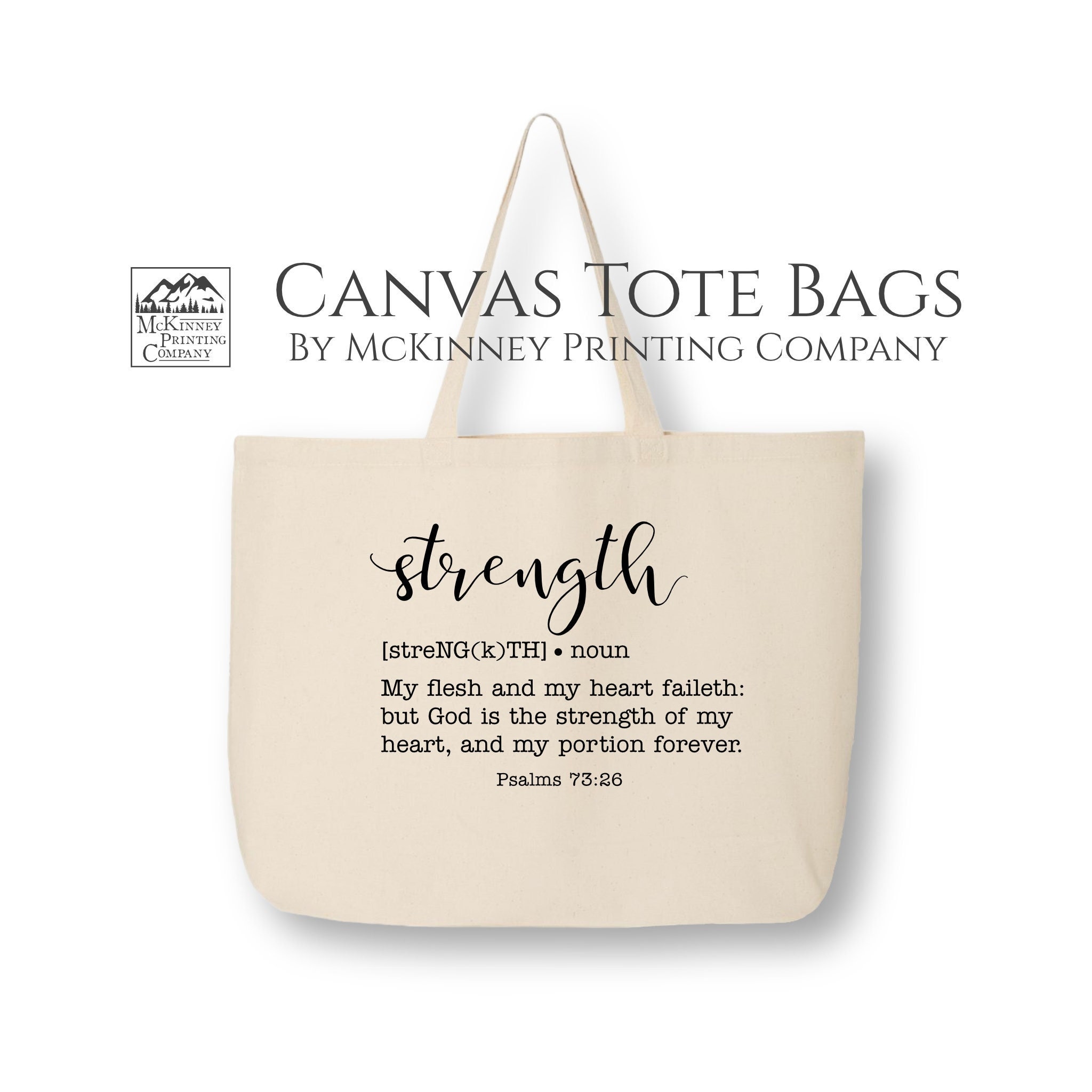 God is the strength of my heart Tote bag God is the strength of my heart Tote bag