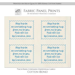 Quilt Labels, Personalized Quilt Labels, Custom Quilt Labels, Quilt Labels Personalized, Small Print Fabric, Cotton, Crafts, Quilting, Quilt