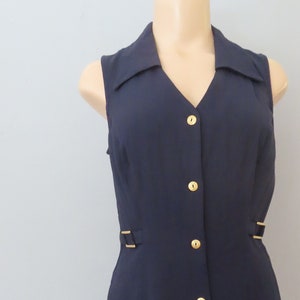 Vintage 90s Navy Tunic Top and Shorts Set - Size Small