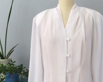 Chemisier Floral En Soie - Taille 44/46 - Occasion Très Bon état - Couleurs Comme Sur Photos