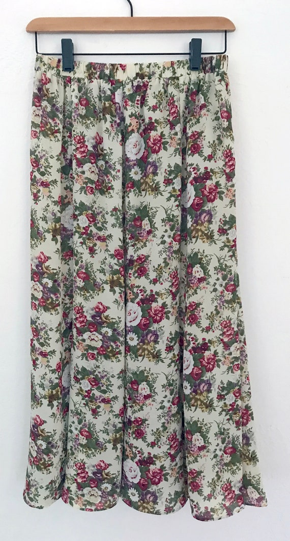1970s Victorian floral top & skirt set | medium |… - image 9