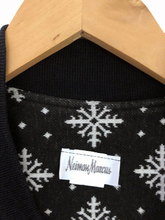 90s Snowflake Zip Up Sweatshirt: Oversized Holida… - image 6