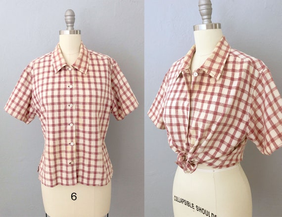1990s western checkered plaid Woolrich shirt | si… - image 1