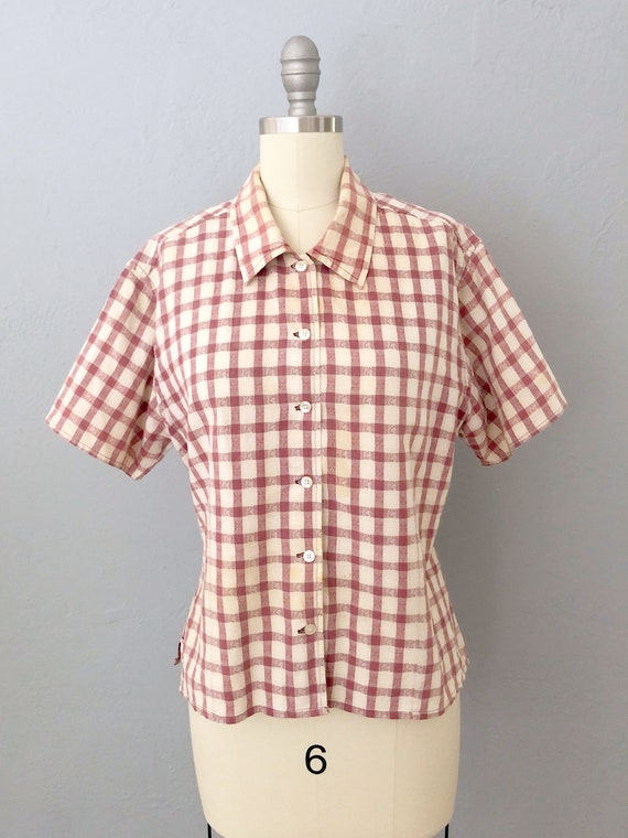 1990s western checkered plaid Woolrich shirt | si… - image 2