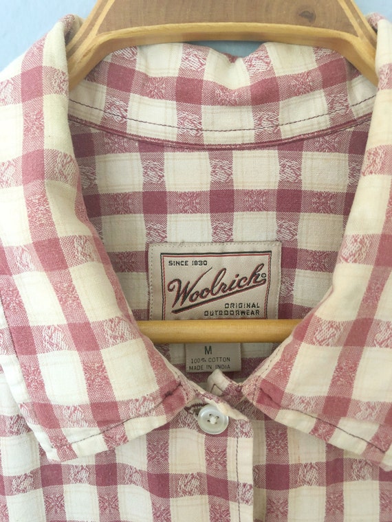 1990s western checkered plaid Woolrich shirt | si… - image 10