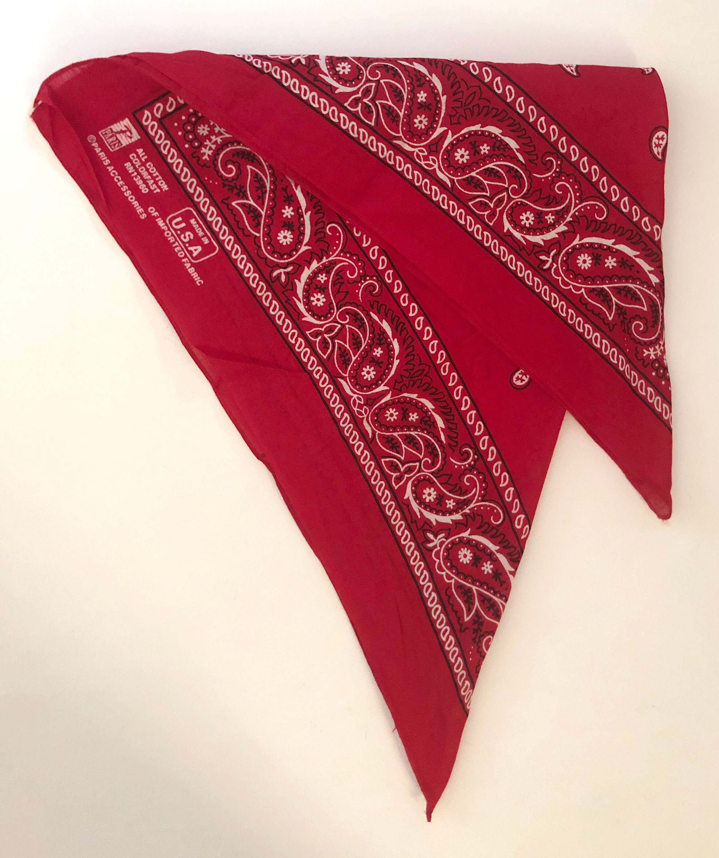 Pañuelo Rojo, Pañuelo 100% Algodón, Paisley Design, Accesorio Chef, Pañuelos  para Mujer y Hombre, Motivo de Ojos, Made in USA, Impreso a Mano -   México