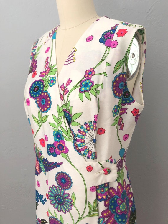 1960s Alice of California floral wrap dress | siz… - image 6
