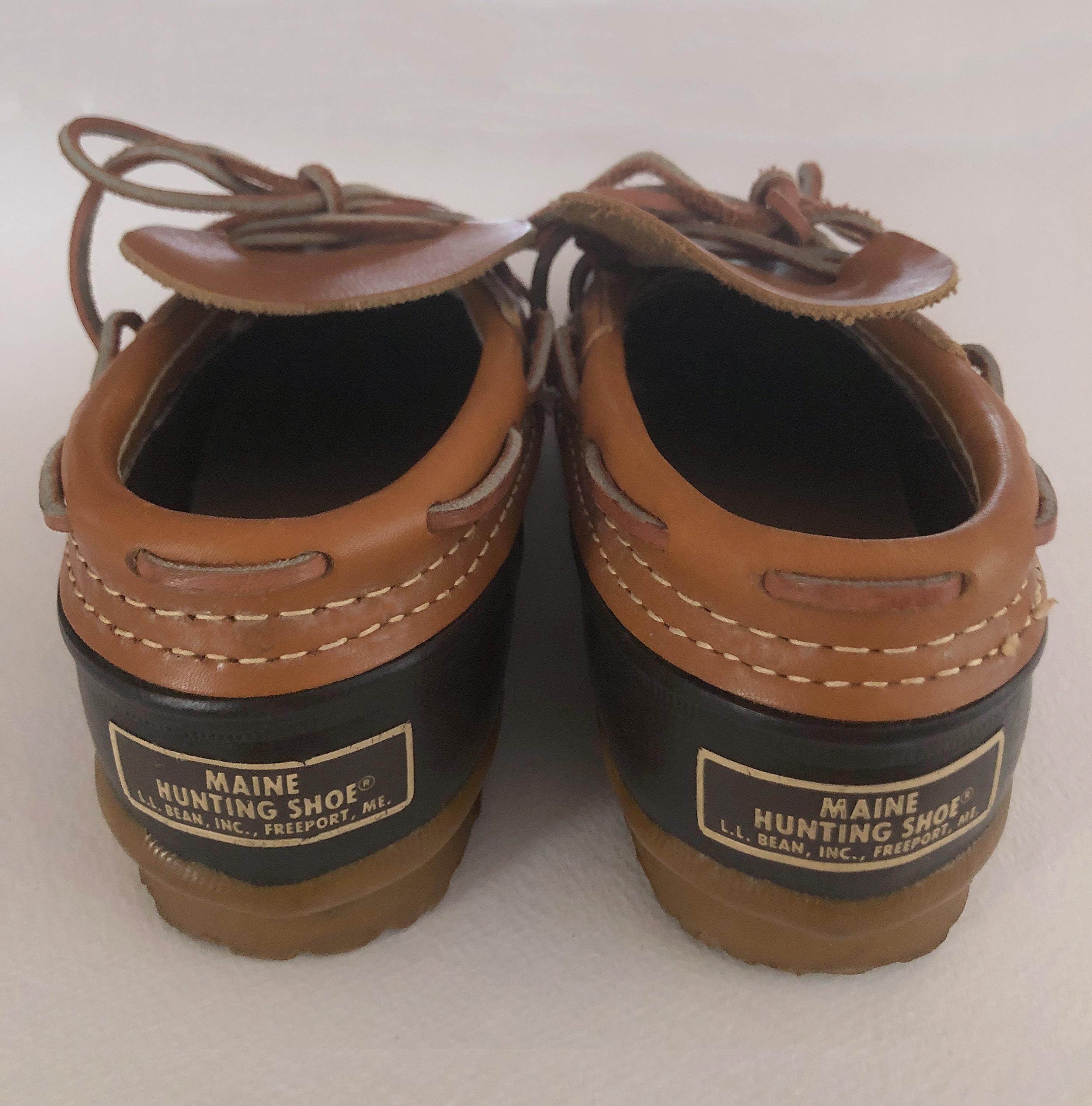 1970s LL Bean Rubber Moc Boot Leather Duck Shoes | Womens 1970s LL Bean Rubber Moc Boot Leather Duck Shoes | Womens