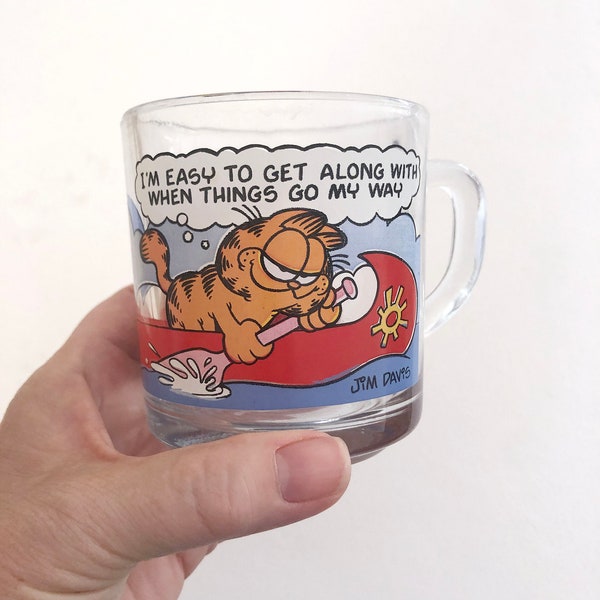 1978 Garfield McDonalds cartoon mug by Jim Davis | Garfield the Cat | Garfield and Odie friends | 70s collectables