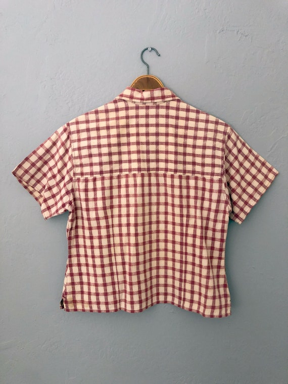 1990s western checkered plaid Woolrich shirt | si… - image 9