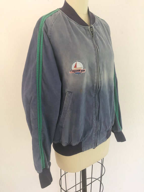 1960s mens zip up windbreaker bomber jacket | lar… - image 3