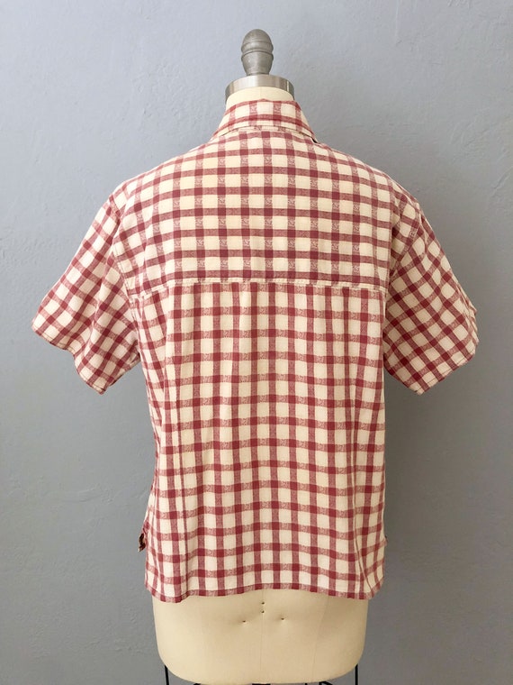1990s western checkered plaid Woolrich shirt | si… - image 7