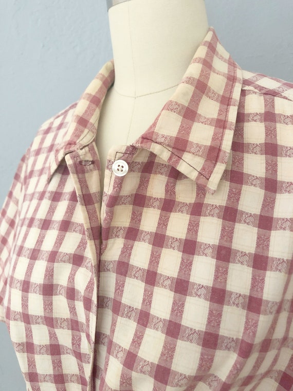 1990s western checkered plaid Woolrich shirt | si… - image 5