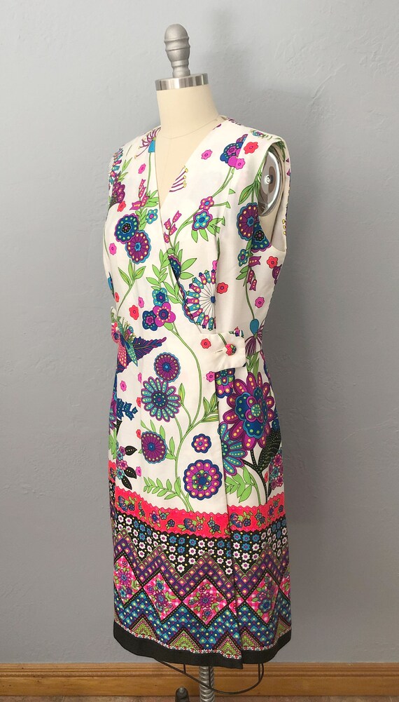 1960s Alice of California floral wrap dress | siz… - image 3