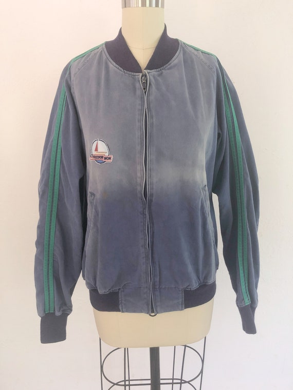 1960s mens zip up windbreaker bomber jacket | lar… - image 2