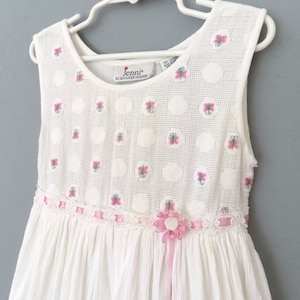 1980s girl&#39;s Victorian lace dress | girls size 4 | girls preppy dress granddaughter gifts cottagecore dress sunday dress girls