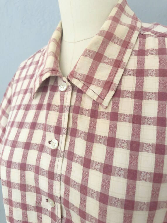 1990s western checkered plaid Woolrich shirt | si… - image 4