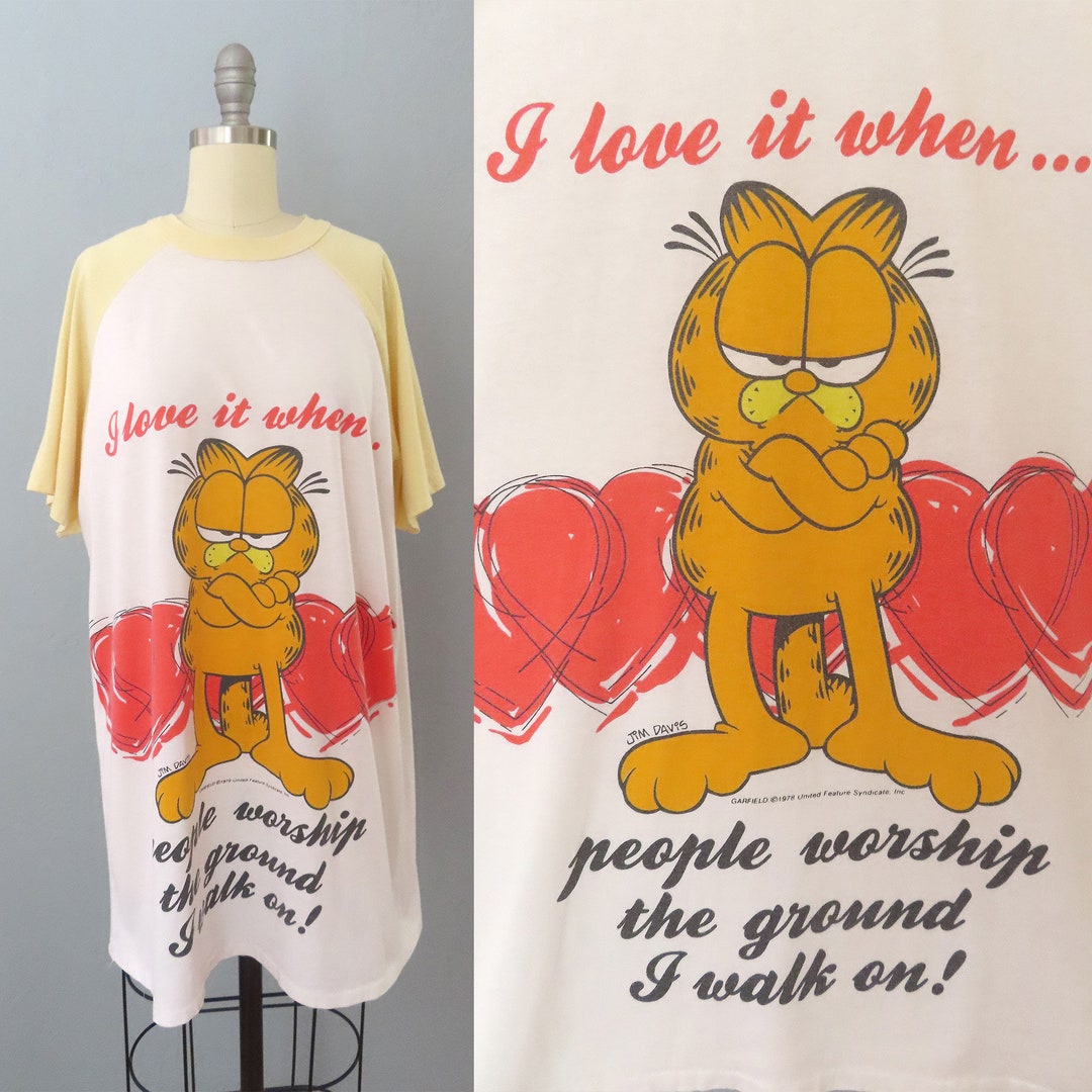 Vintage 1978 Garfield Sleep Night Shirt Tshirt Pajamas Jim Etsy